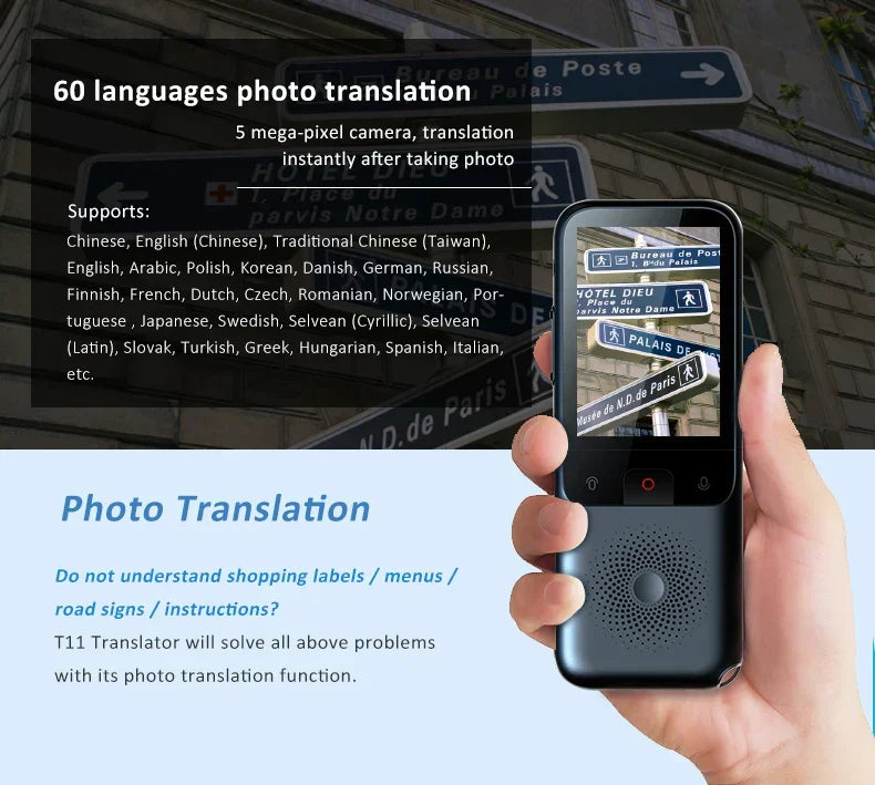 Traducteur intelligent audio portable - 138 langues