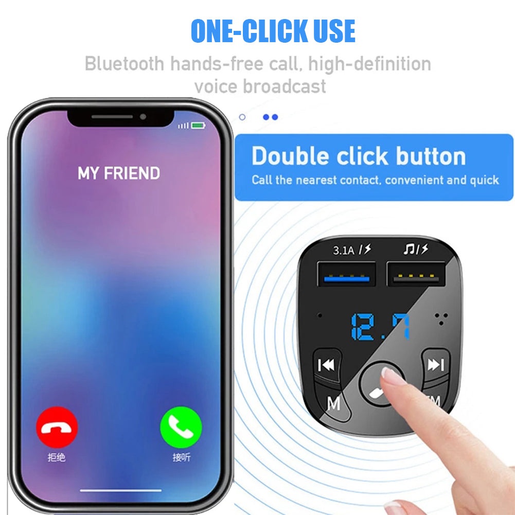 TRANSMETTEUR MULTIFONCTIONS BLUETOOTH POUR VOITURE