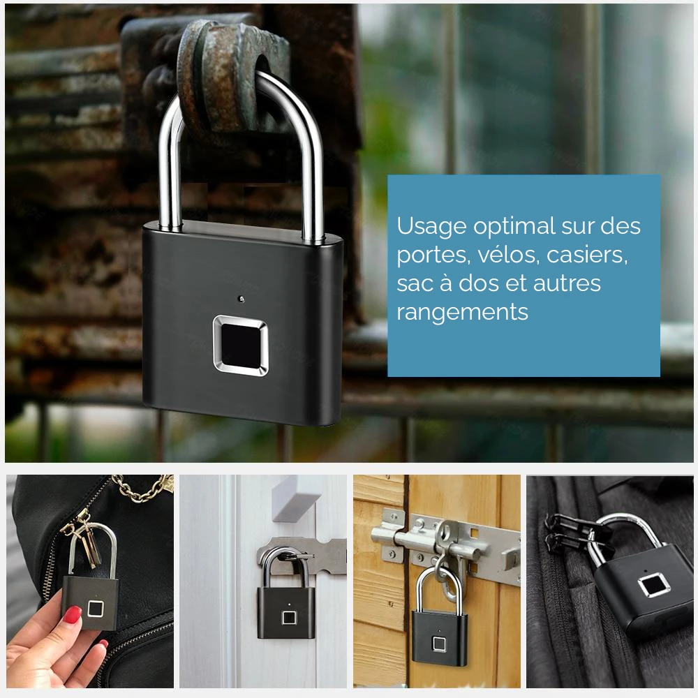 Cadenas à empreinte digitale