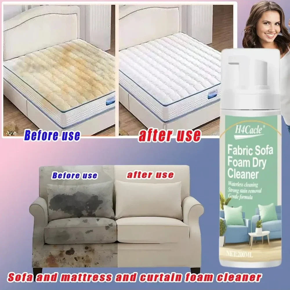 2x Détachants Mousse à Sec pour Tissu - Matelas, Canapé, Tapis