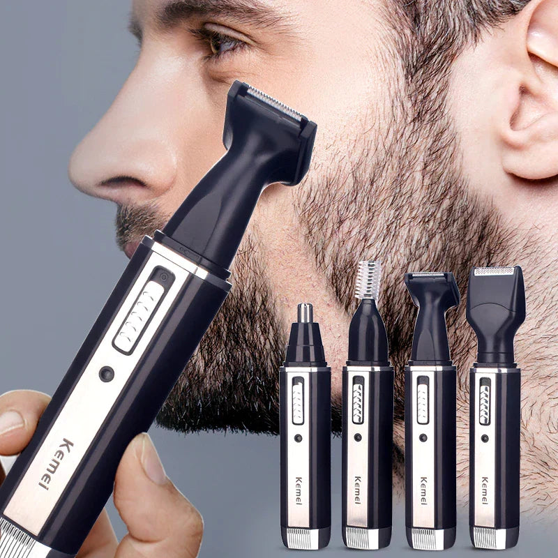 Tondeuse 4 en 1 pour barbe, oreilles, nez et cheveux