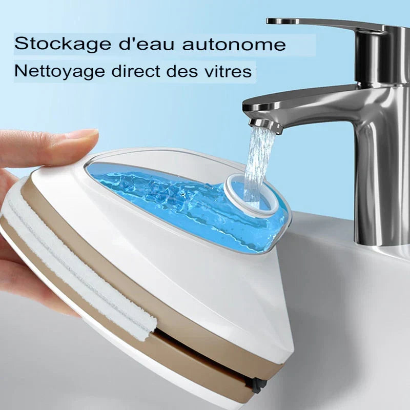 Lave-vitre magnétique double vitrage
