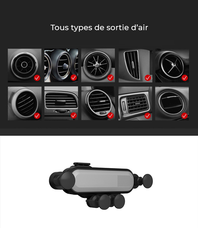 Support de Téléphone Magnétique pour Voiture